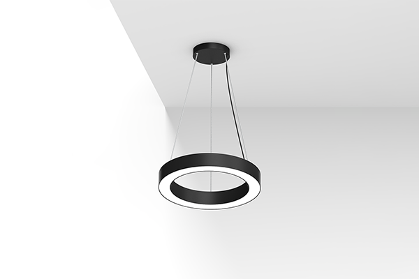 4 CCT AND 4 POWER SELECTABLE LED ARCHITECTURAL RING SUSPENDED WITH DIRECT/INDIRECT LIGHT RATIO SELECTION