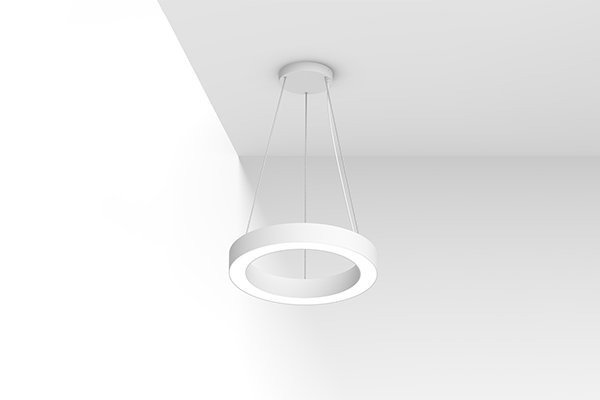 4 CCT AND 4 POWER SELECTABLE LED ARCHITECTURAL RING SUSPENDED WITH DIRECT/INDIRECT LIGHT RATIO SELECTION
