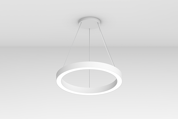 4 CCT AND 4 POWER SELECTABLE LED ARCHITECTURAL RING SUSPENDED WITH DIRECT/INDIRECT LIGHT RATIO SELECTION