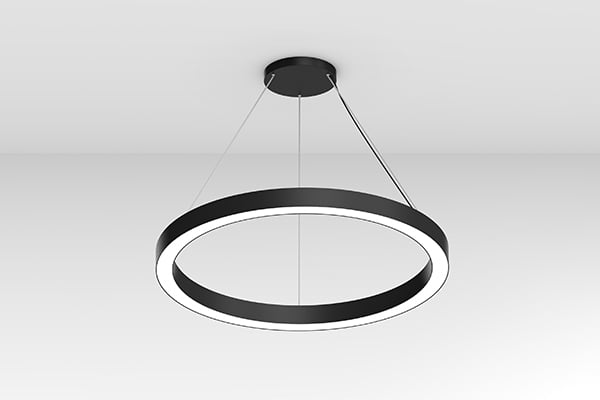 4 CCT AND 4 POWER SELECTABLE LED ARCHITECTURAL RING SUSPENDED WITH DIRECT/INDIRECT LIGHT RATIO SELECTION