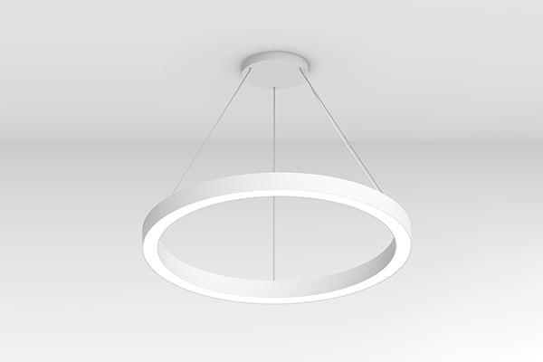 4 CCT AND 4 POWER SELECTABLE LED ARCHITECTURAL RING SUSPENDED WITH DIRECT/INDIRECT LIGHT RATIO SELECTION