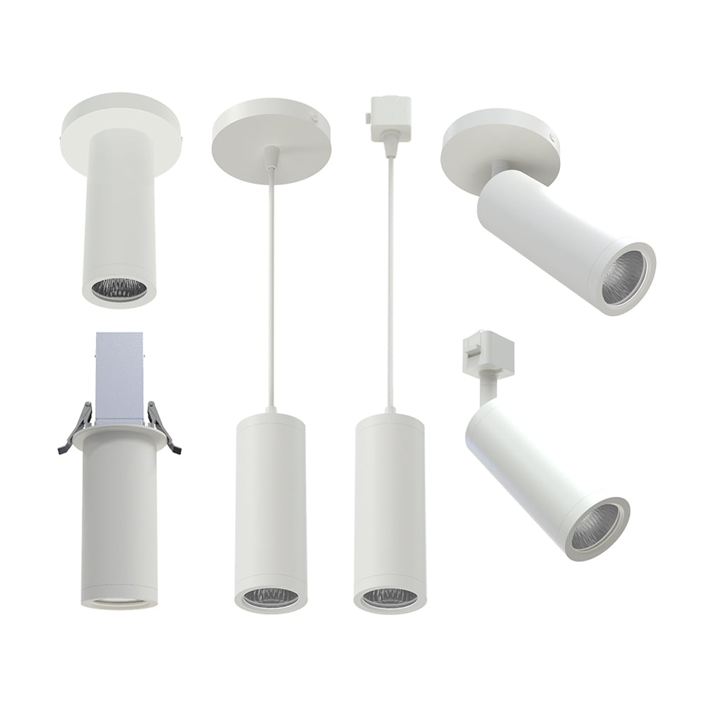 5 CCT SELECTABLE LED CYLINDER WITH 6 MOUNTING OPTIONS